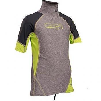 Gul 2018 Junior Short Sleeve Rash Vest Marl/Lime RG0341-B4 Junior Sizes - Junior Small