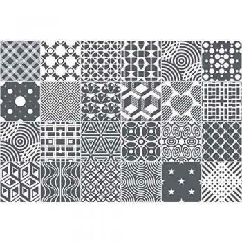 Ambiance-Live col-RV-0341_20x20cm Pegatinas de Pared, Vinilo, Multicolores, 20x20, 24 Unidades