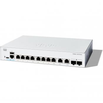 Cisco Catalyst 1300 Gestionado L2 Gigabit Ethernet con Energía sobre Ethernet (PoE) y 8 Puertos - Modelo C1300-8T-E-2G