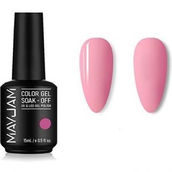 MAYJAM Gel Esmalte de Uñas Barniz Soak Off UV LED Esmalte de Uñas en Gel Nail Art Manicure Salon DIY en Casa 15ML-Pink