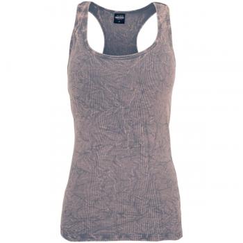 Urban Classics Top tirante ancho Crinkle Camo Top Mujer Gris/Marrón S
