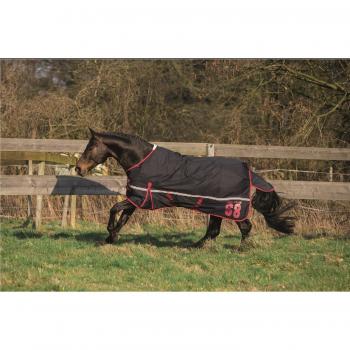 Participación caballo alfombra al aire libre HKM Boston con 300 G forro 213,36 cm 0 6900 leafpod azul profundo