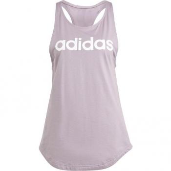 Camiseta de tirantes adidas Linear para mujeres - Morado, Blanco