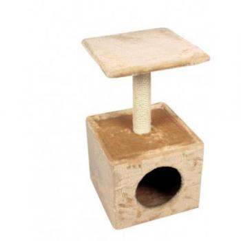 Duvo Rascador Gato Christa Beige - Rascador compacto para gatos, cuidado natural de uñas