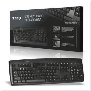 TooQ TQK-1001U - Teclado USB, QWERTY, Inglés