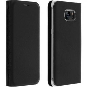 Funda Cartera Avizar Flip Book Cover Negra para Samsung Galaxy S7 Edge