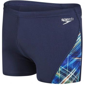 Speedo Allover Panel Aquashort, hombre, Allover Digital Panel, Navy/Danube/Light Adriatic, talla 36