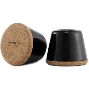 Uno Candle Holder, Black, H: 6,4 x L: 7,5 cm
