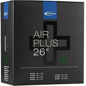 Cámara de aire Schwalbe 26 AV13AP Air Plus con válvula Schrader de 40 mm, compatible con neumáticos de 1.50 a 2.50