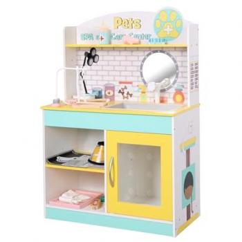 Teamson Kids Little Helper Wooden Pet Play Stand Pretend Vet Clinic Toy Set
