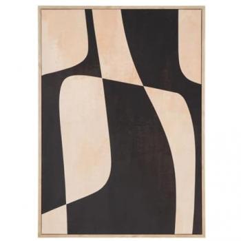 Impresión sobre Lienzo con Marco Cape - Poliéster, MDF, Negro y Beige - 50x2,5x70 cm