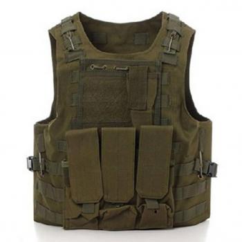 Chaleco táctico militar Molle, para Airsoft, SWAT, Policía, Army Green