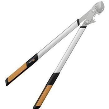 Fiskars Podadera con yunque Quantum para madera seca, Ø de corte: 5,5 cm, Longitud: 80 cm, Negro/Naranja, 1001437