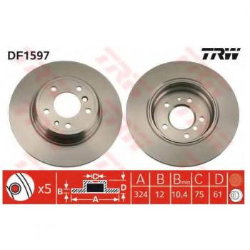 TRW Automotive AfterMarket DF1597 Brake Disc