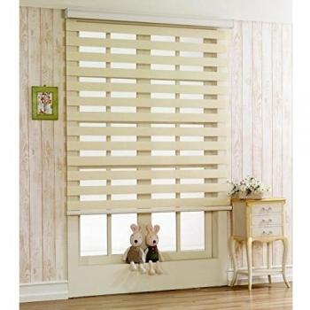 Custom corte a tamaño, [winsharp woodlook 240] Horizontal ventana estor Zebra Dual Persiana & tratamientos,, W x H