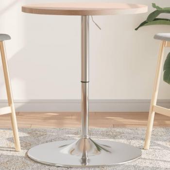 Mesa alta de madera maciza roble Ø60x90,5 cm Vidaxl Marrón
