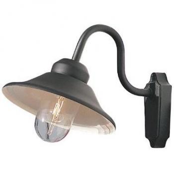 Aplique de Exterior Vega, 29,5 cm, Negro, LED E27