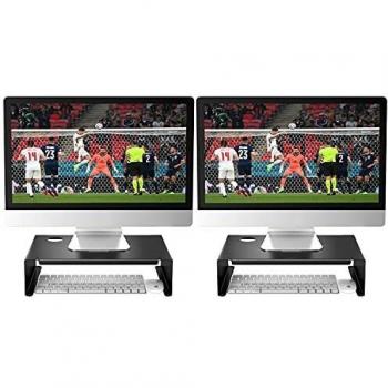 Newaner Soporte Monitor, Alzador Pantalla, Elevador para iMac PC portatil Compatible con 22-32 Pulgadas Monitor Incluyendo HP Acer Aoc ASUS Sumsung msi LG DELL Lenovo, hasta 30 kg, Negro