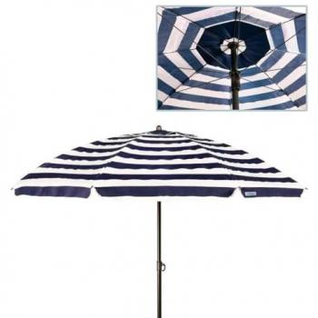 Sombrilla Aktive Azul/Blanco de Metal 240x222 cm (4 Unidades)