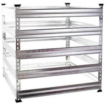 Compostador de Metal para Jardín 100 x 100 x 90 cm - Hasta 900 L para Compostaje y Reciclaje de Bio Residuos