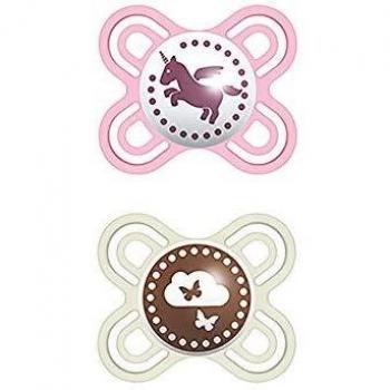 Mam Perfect Start Silicone Pacifier 0-2 Months Pink - 2 Pack