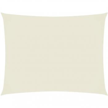 Toldo de vela rectangular tela Oxford color crema 2,5x3,5 m