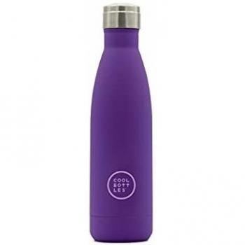 Cool Bottles - Botella de Agua de Acero Inoxidable - 500 ml - Vivid Violet - 26,5 x 7 cm - Botella Térmica Hermética - Bebidas frías 36 horas y calientes 18 horas - Triple-Cool Technology - Sin BPA