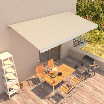 Toldo retráctil automático Sun Día y Noche 600x300 cm color crema