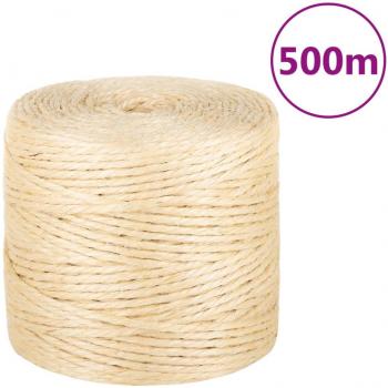 Cuerda de sisal 100% natural de 4 mm y 500 m