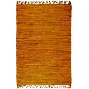 vidaXL Alfombra Tejida a Mano Chindi Algodón Crema 80x160cm Decoración Hogar