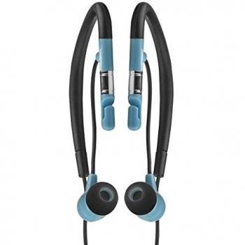 Elbe AU-009-DEP - Auriculares Deportivos intraauditivos Resistentes al Agua, Color Negro y Azul