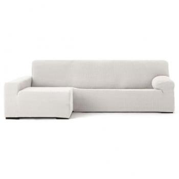 Funda Chaise Longue Brazo Largo Izquierdo Bielástica Jaz Blanco 180 x 120 x 360 cm