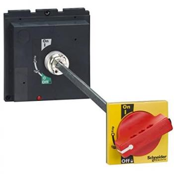 Mando giratorio prolongado Schneider Electric LV432600T para interruptores automáticos ComPacT NSX400-630 rojo