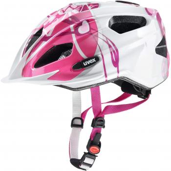 Uvex Quatro Junior - Casco de Ciclismo para niños, Color Rosa/Plata, Talla 50-55