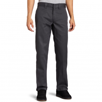 Dickies Men's Straight Work Slim Trousers, Charcoal grey - 32W x 32L