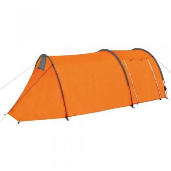 Tienda de campaña para 4 personas gris y naranja