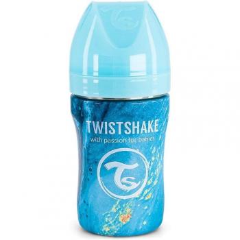 Twistshake Biberón Anticólico Acero Azul 260ml