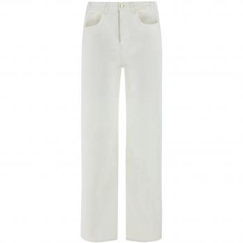 Chloé Women's Flare Boyfriend Jeans in White | Size 27 | C24SDP03154101