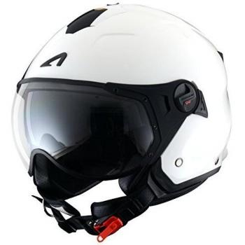 Astone Helmets MINISPORT-WHL Minijet Sport - Casco de motocicleta, Blanco Brillante, L