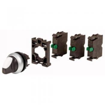 Eaton M22-WRK-3K10-BVP Black Plastic Selector Switch with Front Ring and Toggle, 1 Piece