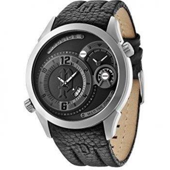 INTELIHANCE. 14195JS/02 - Reloj de Cuarzo para Hombre, Correa de Cuero Color Negro
