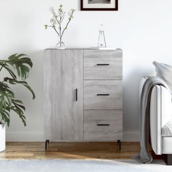 Aparador de madera de ingeniería gris Sonoma 69,5x34x90 cm - Mueble de Almacenaje de Salón, Armarios con Puertas, Cajón de Madera, Buffet para salón Moderno, Armario Aux