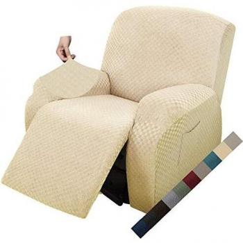 MAXIJIN Funda de Sillón Relax Stretch Funda Sofá 1 Plaza Reversible con Bolsillo Protector de Sofá