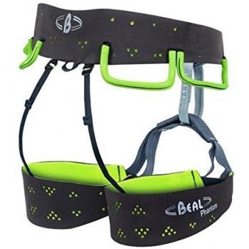 BEAL Phantom – Arnés de Escalada Mixto, Phantom, Verde/Negro, Extra-Large