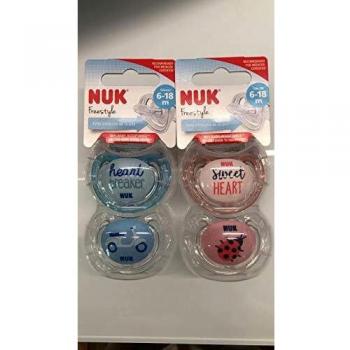 NUK FREESTYLE chupete ortodontico,2un, 6-18meses, colores surtidos