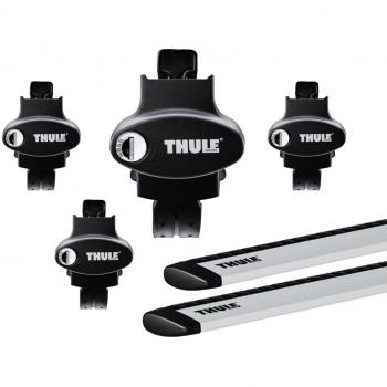 Thule Razón portador de Juego con Travesaños de aluminio Wingbar 963 + Soporte de 775