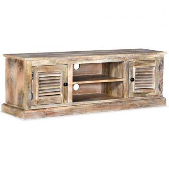 Mueble para la TV de madera maciza de mango vidaXL - Mueble fabricado en madera de mango sólido, diseño elegante y moderno, ideal para salones, con espacio para dispositivos multimedia y almacenamiento