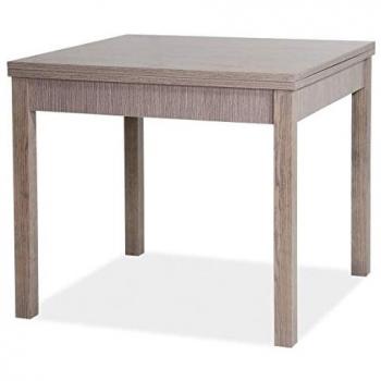 Mesa Extensible Libro 90x90/180 cm en Olmo y Gris Larice, Modular y Componible