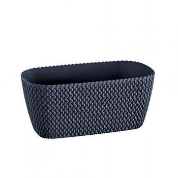 Maceta Rectangular 7,4L Prosperplast Splofy de Plástico Antracita - 39,7 x 18 x 14,5 cm
