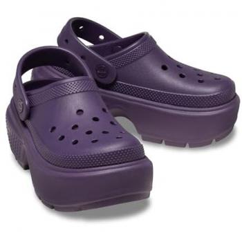 Crocs Women's Stomp Lightweight Platform Clogs - Dark Iris, Size 9 (EU 42-43)